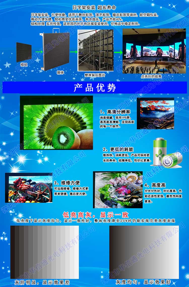 P2.84室内高清LED租赁屏高刷高灰